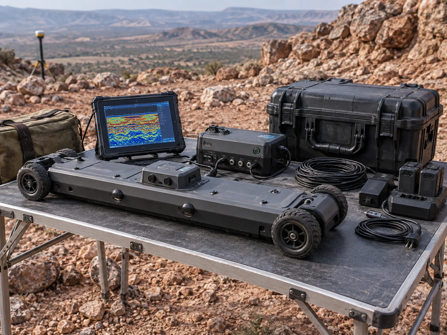 تكوين ميداني واقعي لجهاز Proton ELIC LB-16 للتصوير الأرضي وكشف المعادن
